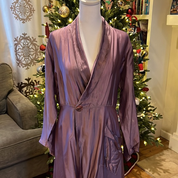 Lavender Silk Wrap Jacket/Dress Full Length - Picture 2 of 16